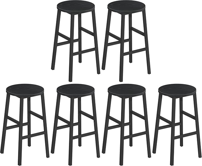 Bar Stools, 24.4 Inch Kitchen Breakfast Bar Stools, Industrial Bar Stools by MAHANCRIS