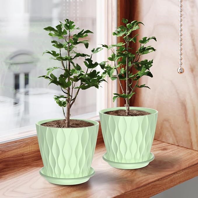 6 Pack 6 Inch Indoor Plant Pots - Image 8