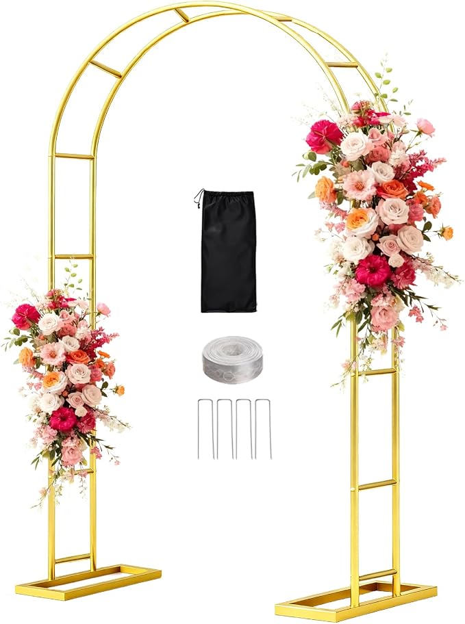 WellSign Balloon Arch Stand 7.2FTx4.3FT, Garden Arch Trellis by WellSign
