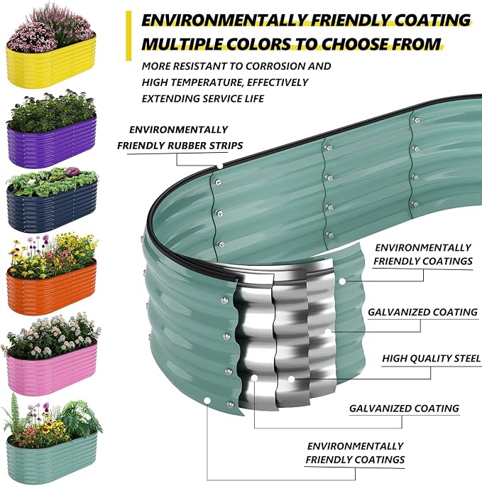 Galvanized Metal Planter Raised Garden Bed Kit - Image 2