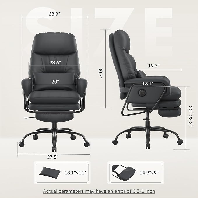 FLEXISPOT Luno 2-in-1 Chaise Lounge Chair Indoor - Image 2