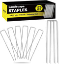 HongWay 120 Pack Landscape Staples 8 Inch, Galvanized Garden Stakes Tent Stakes by HongWay