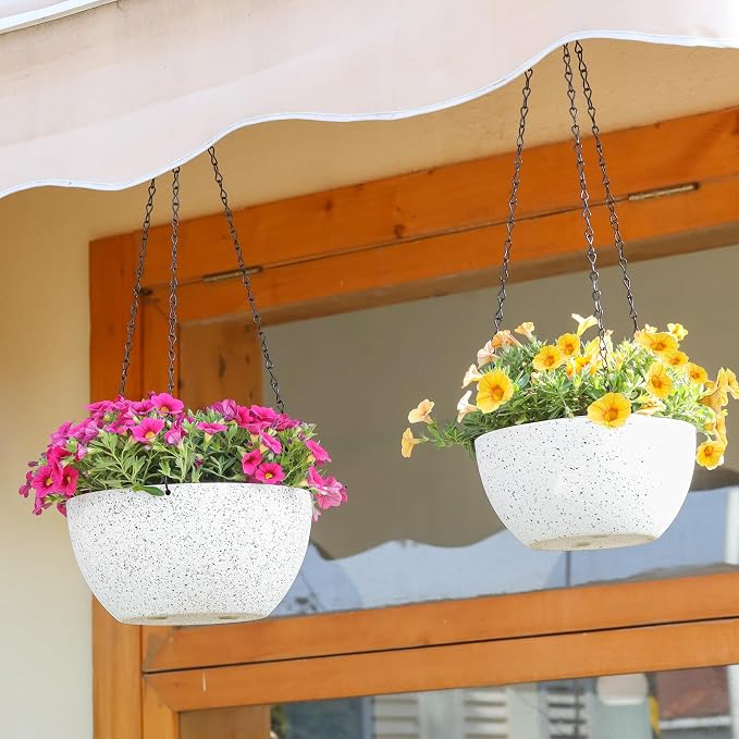 T4U 10 Inch Hanging Planters for Indoor Outdoor Plants - Image 5