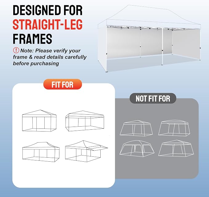 CROWN SHADES 10x20 Canopy Sidewalls - Image 5