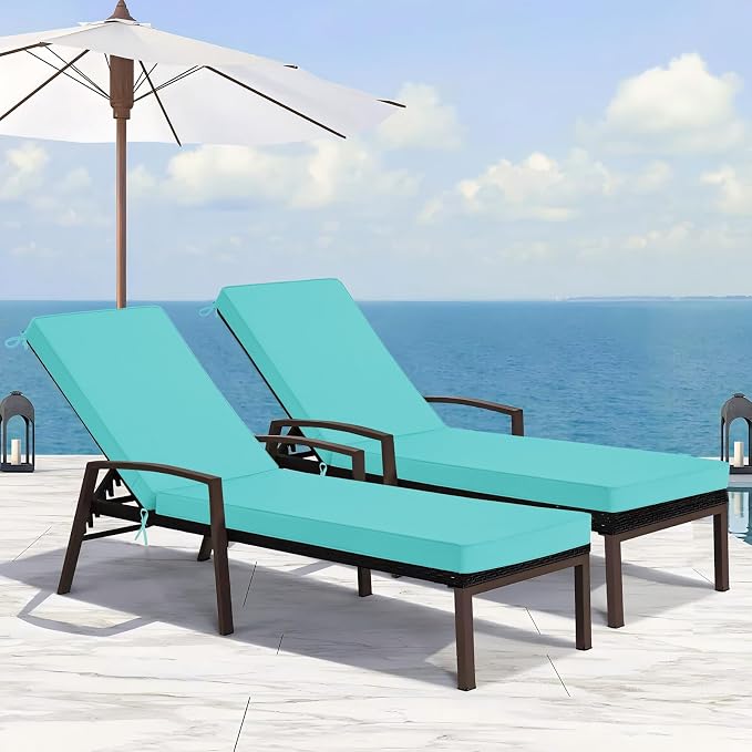 Basic Beyond Chaise Lounge Cushions Outdoor, 3-Layer Waterproof Outdoor - Image 7
