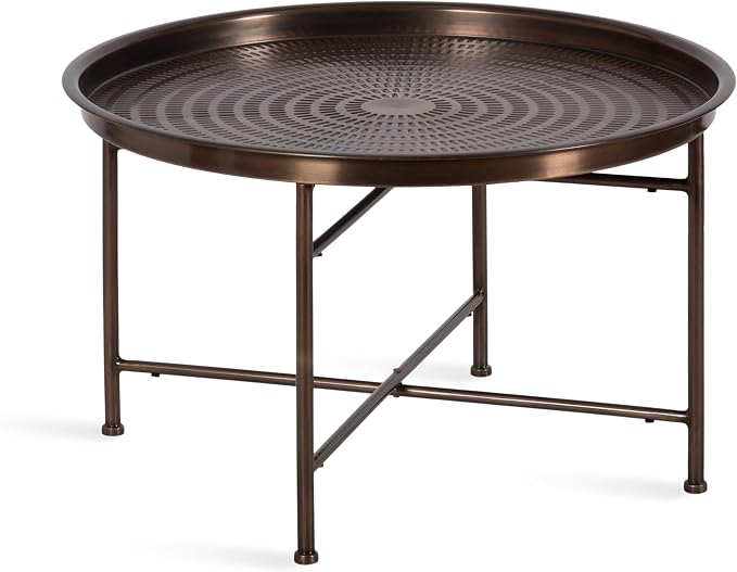 Kate and Laurel Mahdavi Modern Round Outdoor Coffee Table; 25 x 25 x 16; by KateandLaurel