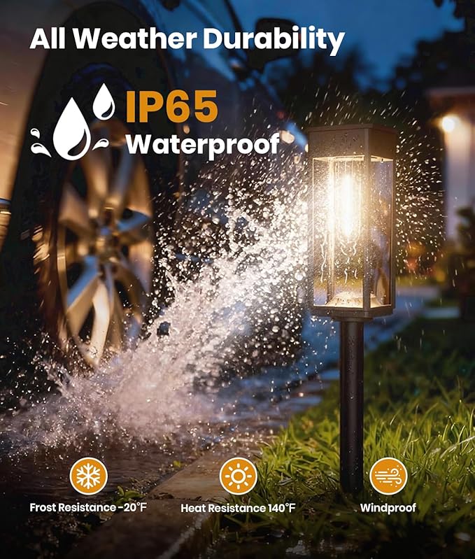 Solar Pathway Lights Outdoor, 4 Pack Bright Solar Lights Outdoor, IP65 - Image 6