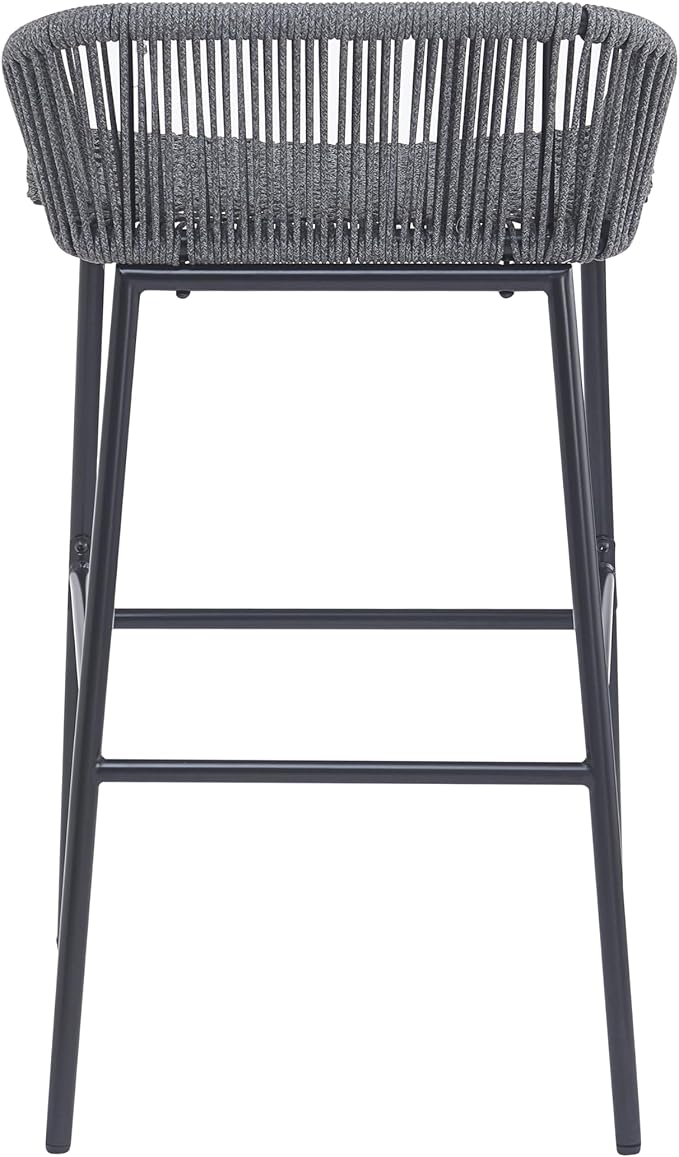 Christopher Knight Home Sivir Outdoor Barstool Set of 2, Patio Woven Rope Bar - Image 15