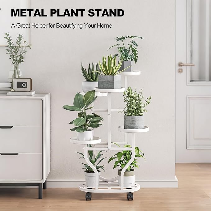 Plant Stand 5 Tier Indoor Outdoor Metal Flower Shelf - Image 6