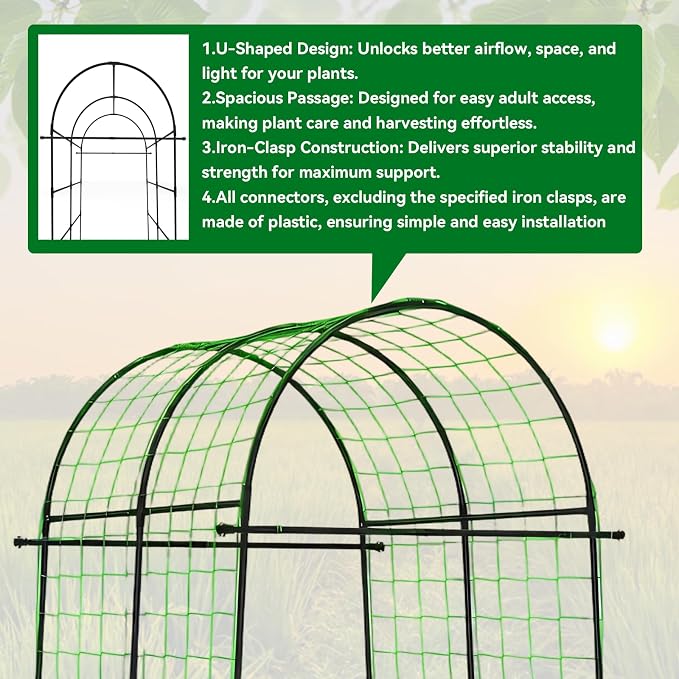 Garden Arch Trellis for Climbing Plants Outdoor - Image 6