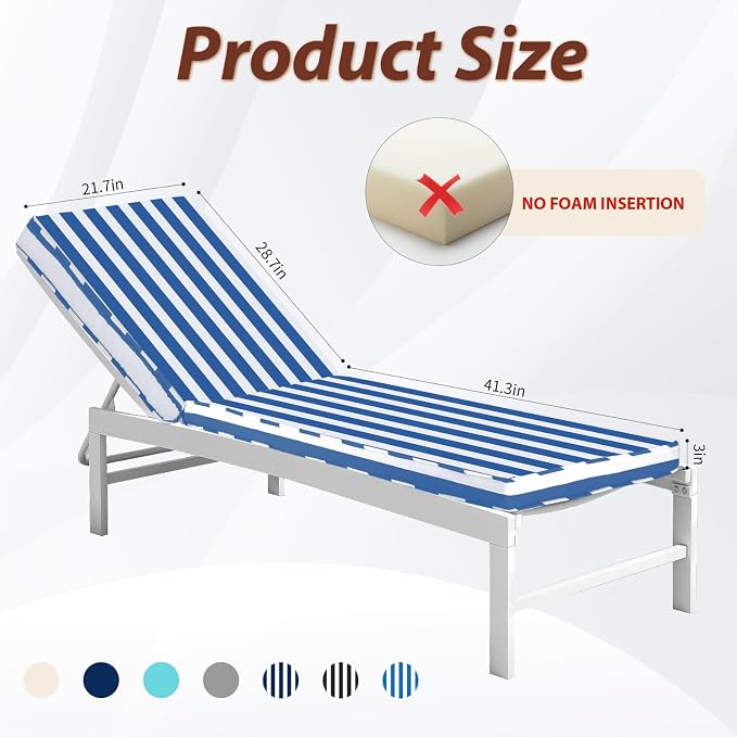 Outdoor Chaise Lounge Cushions Covers - Image 4