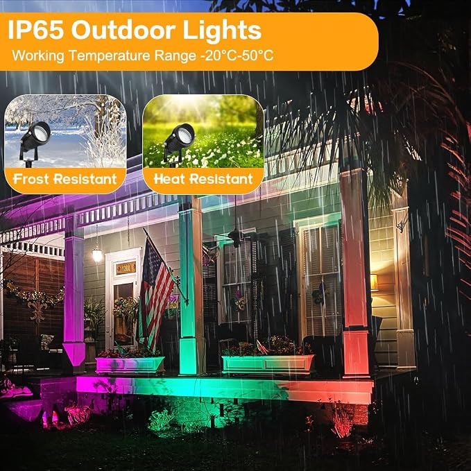 Landscape Lighting, 24W RGB Spot Lights Outdoor - Image 5