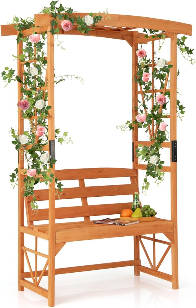 Giantex Garden Arbor with Bench - Image 9
