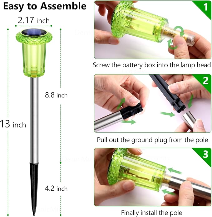 DenicMic St Patricks Day Decorations Solar Lights Outdoor 10 Pack Waterproof - Image 6