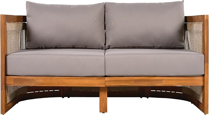 Merax 4-Piece Patio Premium Acacia Wood Outdoor Furniture Set, All Weather - Image 2