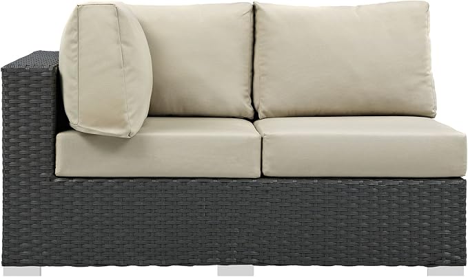 Modway EEI-1858-CHC-BEI Sojourn Wicker Rattan Outdoor Patio Coffee Table - Image 4