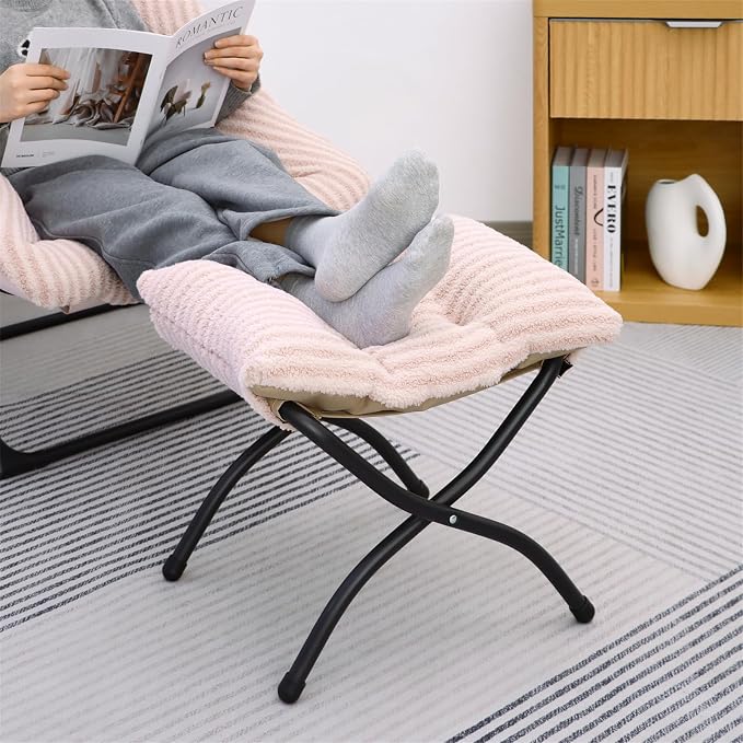 15" Folding Ottoman, Foldable Footrest Stool, Portable Small Foot Stool - Image 4