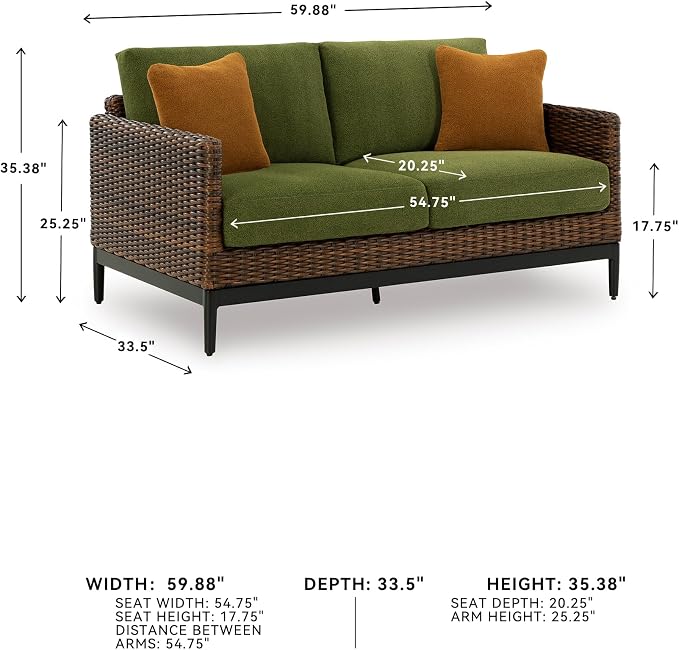 Signature Design by Ashley Horizon Hall Vintage Outdoor Nuvella Weather - Image 7