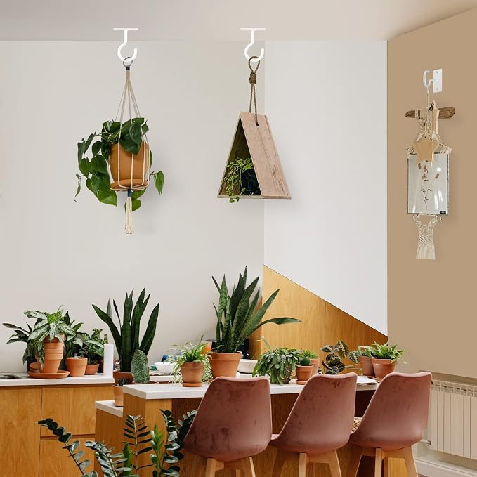 Plant Hooks 20Pack 6inch Hanging Bracket Metal Wall Hook, Anti-Rust Indoor - Image 2