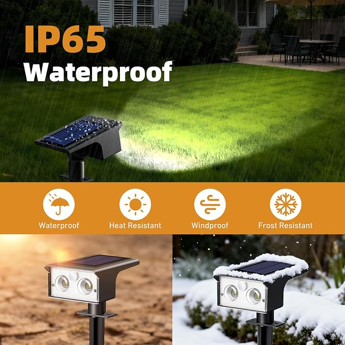btfarm Solar Spot Lights Outdoor Waterproof, 12 Pack/3 Modes Motion Sensor - Image 4
