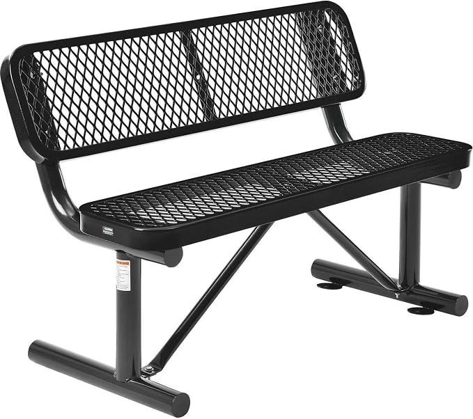 Global Industrial 4'L Heavy Duty Expanded Metal Mesh Bench by GlobalIndustrial