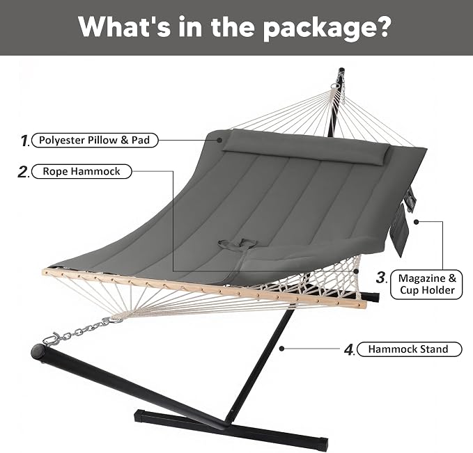 SUNCREAT Double Outdoor Hammock - Image 5