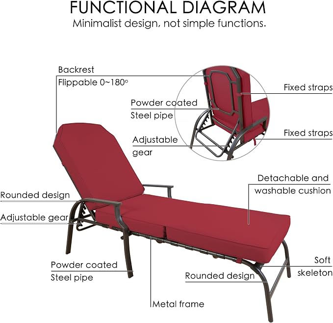 Kozyard Maya Chaise Lounge - Image 5