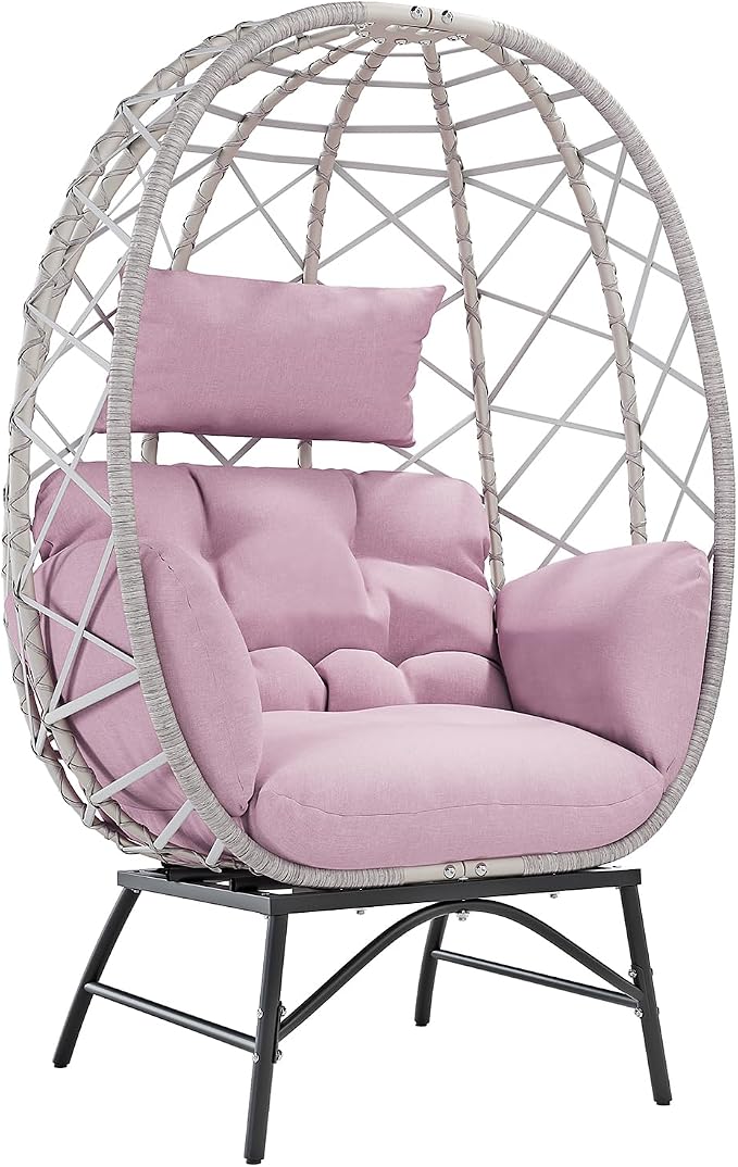 SWITTE Wicker Egg Chair Outdoor, Oversized Patio Lounge Chairs by SWITTE