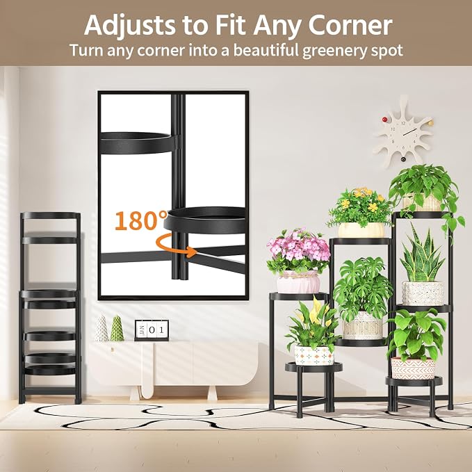 LASZOLA 7 Tiered Folding Plant Stand Indoor - Image 4