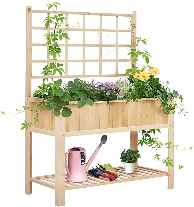 Outsunny 47'' Wooden Raised Garden Bed by Outsunny