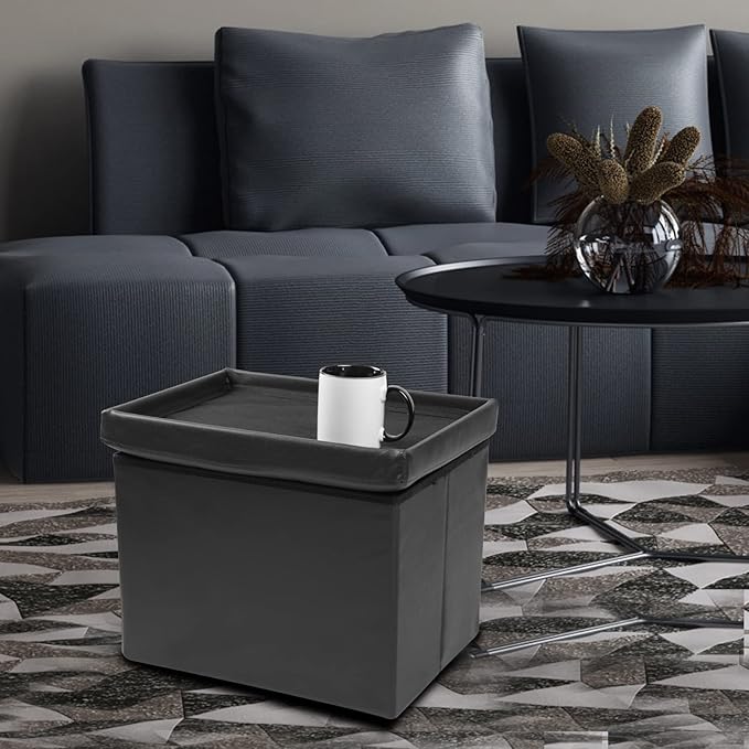 ALASDO Storage Ottoman Footrest Stool Small Ottoman - Image 6