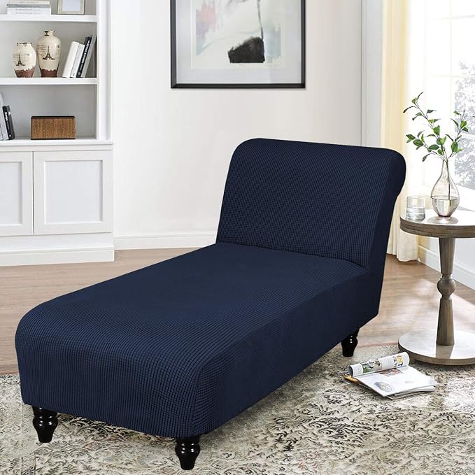 FantasDecor Chaise Lounge Cover Stretch Armless Chair Slipcover - Image 3