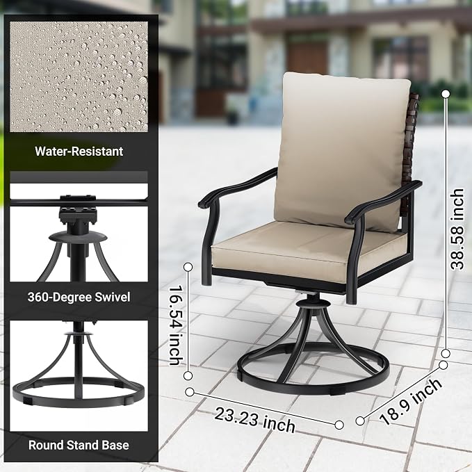 LEVELEVE 5 Piece Outdoor Patio Dining Set - Image 5