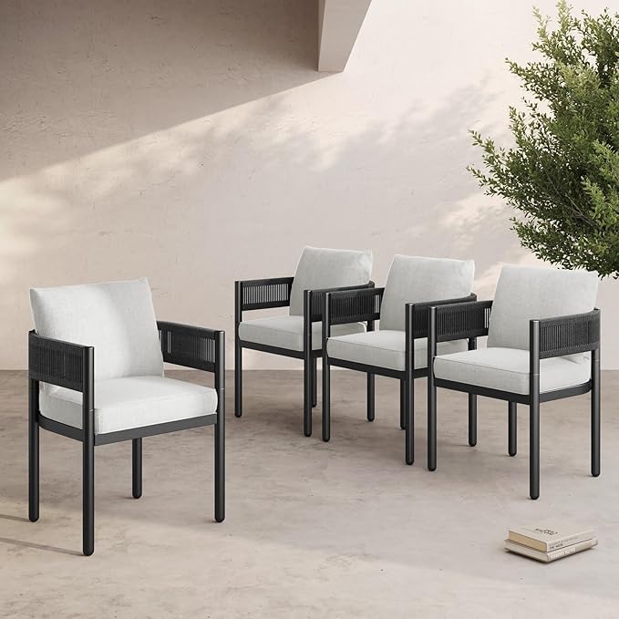 Grand patio Outdoor Dining Chairs Set of 4, 4 Pieces Patio Dining Chairs by GrandPatio
