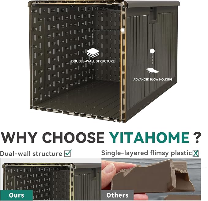 YITAHOME 90 Gallon Double-Wall Deck Box - Image 2