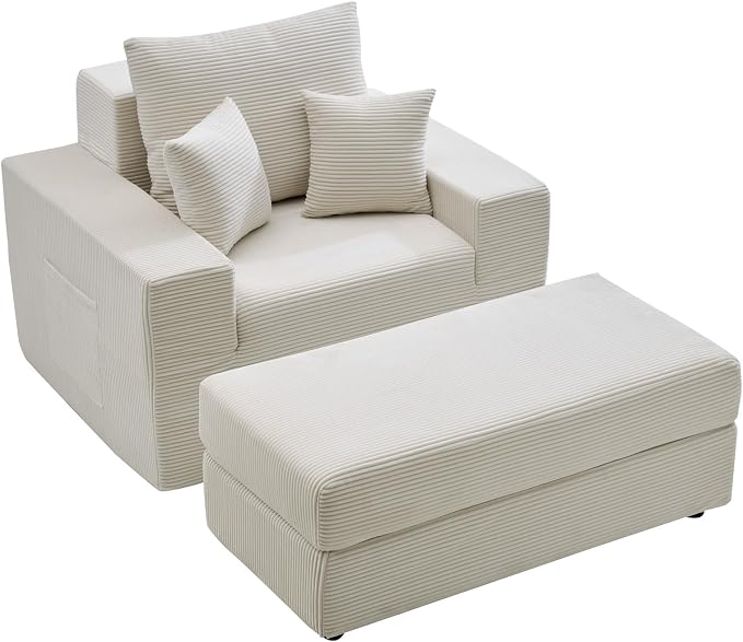 VEVOR Chaise Lounge Chair, 44 in Boneless Modular Chaise Lounge Indoor - Image 9