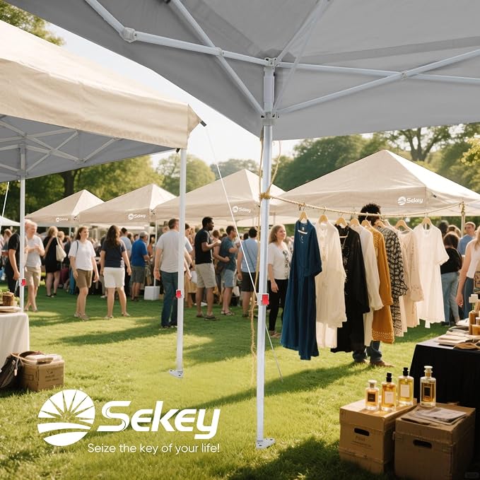 Sekey 10x10 Pop Up Canopy with One Push Setup-Easy Up Canopy with 99% UV - Image 6