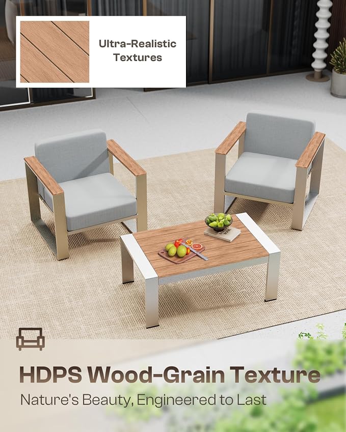 Outdoor Patio Furniture Set, 7 Seats Outdoor Patio Conversation Sets - Image 4