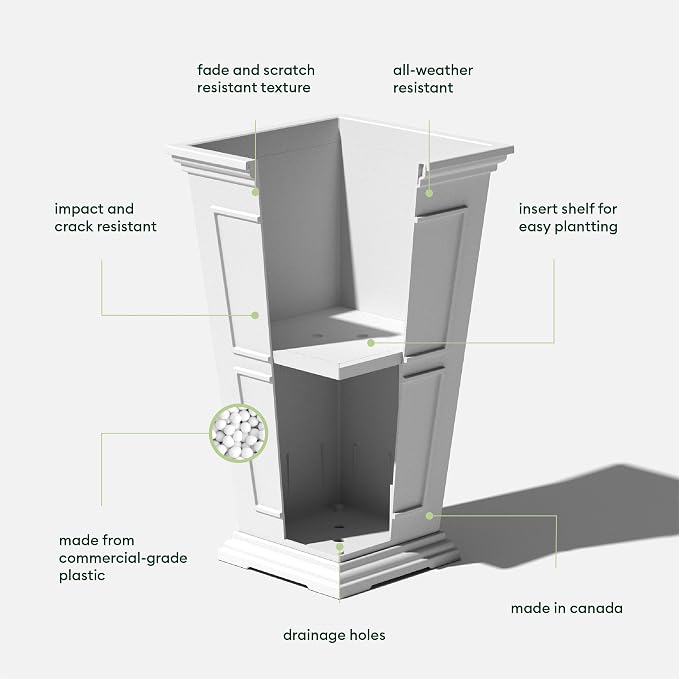 Veradek Fairmont Tall Plastic Planter - Image 2