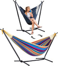 SUNCREAT 2-in-1 Convertible Backyard Fabric Hammock by SUNCREAT