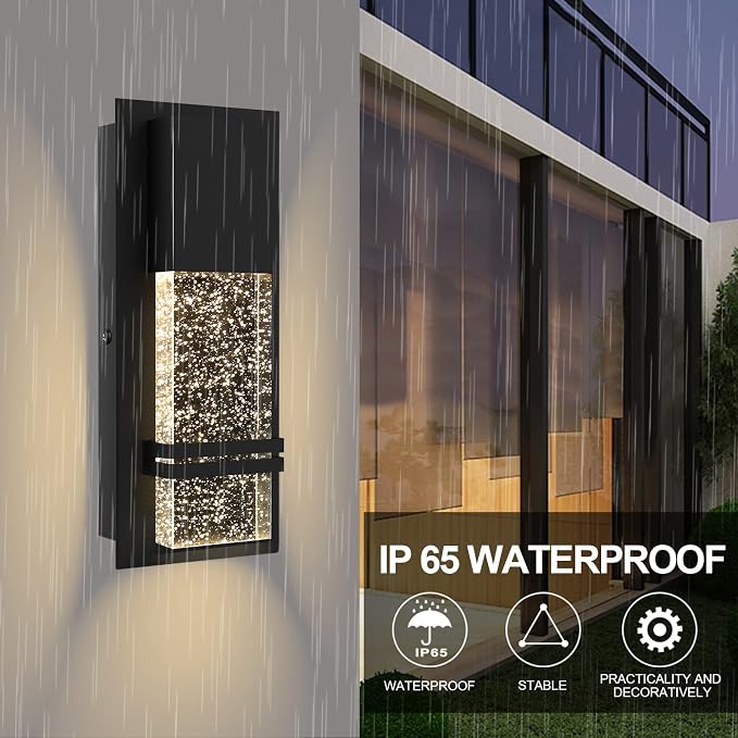 LED Integrated Outdoor Wall Light, Modern Exterior Wall Sconce - Image 4