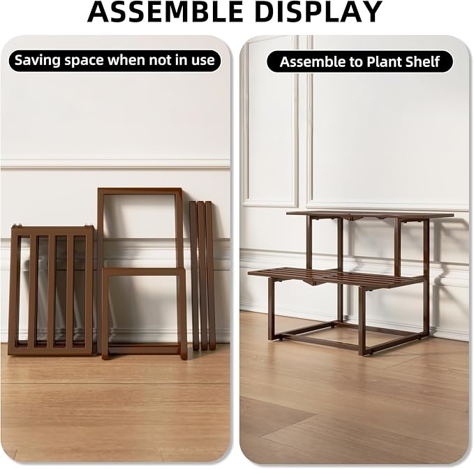 Metal Plant Stand, Foldable Heavy Duty Indoor, Window Iron Plant Shelf - Image 4