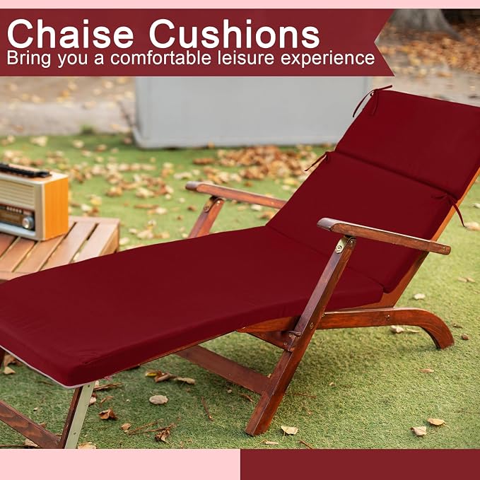 1 Pcs Indoor Outdoor Chaise Lounge Cushions Sponge Bench Outdoor Furniture - Image 6