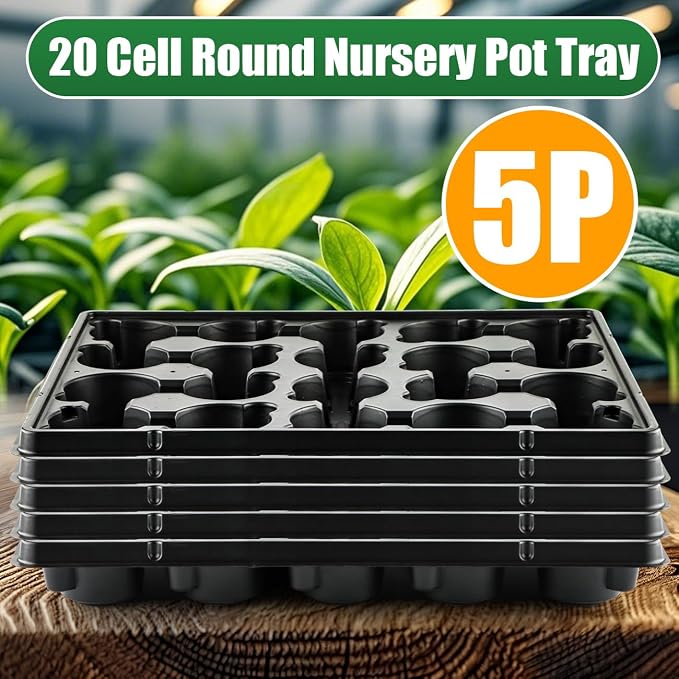 20 Cell Plant Trays for Carrying 3 inch Round Nursery Pots, Sturdy Plastic - Image 7