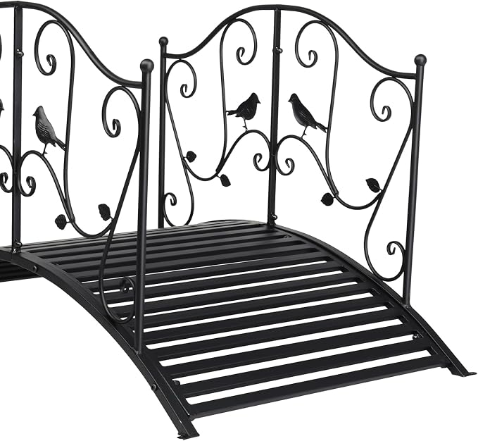 Bridge Walkway for Garden, Garden Bridge Metal Yard Arch Path Bridge, Ourdoor by Unknown