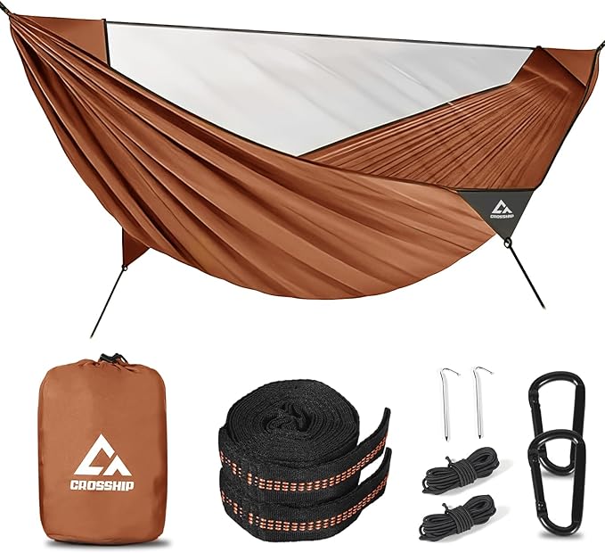 Camping Hammock with Mosquito Net – Portable Parachute Nylon Hammock Tent with by CROSSHIP