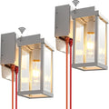 Dusk to Dawn Porch Lights with GFCI Outlets Waterproof Outdoor Wall Lights by JOKAONOTL