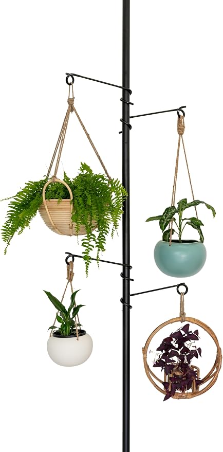Tension Rod Plant Stand, Plant Poles - Image 2
