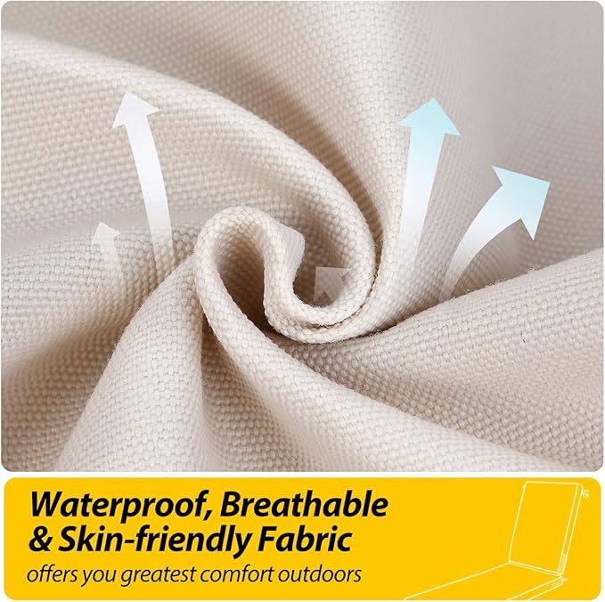 AAAAAcessories Outdoor Chaise Lounge Cushions, Fade-Resistant, Waterproof Patio - Image 4