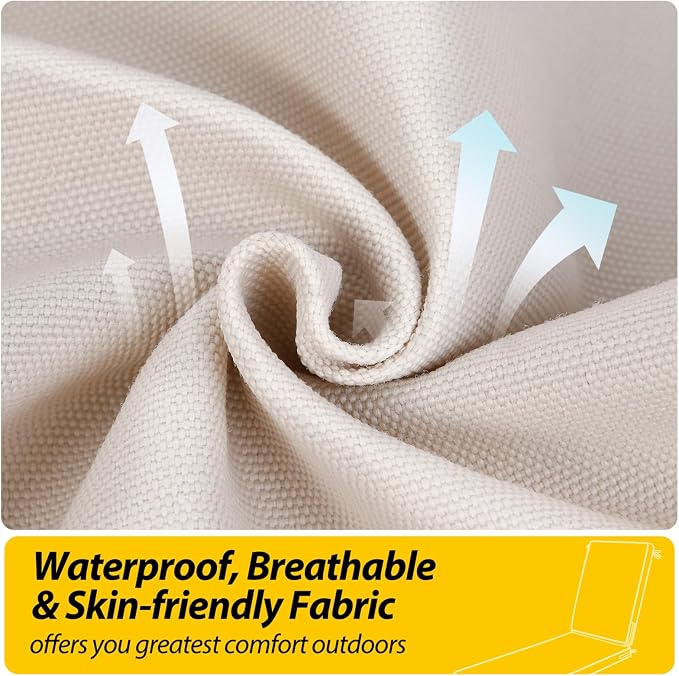 AAAAAcessories Outdoor Chaise Lounge Cushions, Fade-Resistant, Waterproof Patio - Image 4